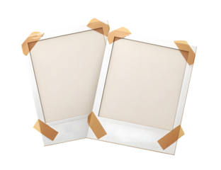 set of blank photo frames