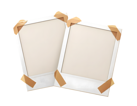 set of blank photo frames