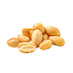 Fototapeta premium Heap of salted peanuts on a white surface a tasty and healthy snack for energy and nutrients Perfect for mindful snacking habits