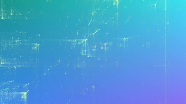 Transparente Datenbl&ouml;cke im Netzwerk &ndash; dynamische Struktur f&uuml;r Wissenschaft, IT, Forschung & digitale Kommunikation in Bewegung, Technologie, Daten, Wissenschaft, blau, t&uuml;rkis