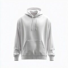 Blank white hoodie, front view (4)