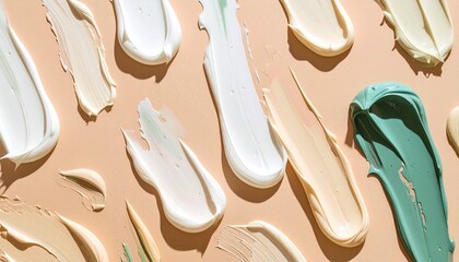 Abstract background with cosmetic cream spreads