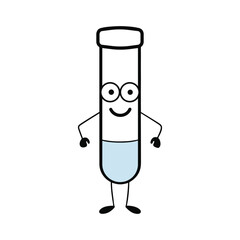 Test tube science mascot vector art