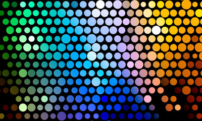 Colorful abstract circle dots pattern background. vibrant decorative.