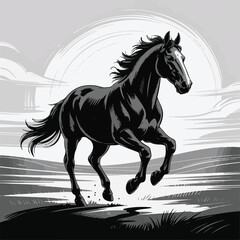 Stylized Horse Illustration