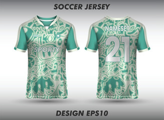 Football jersey design for sublimation jersey template front and back view of sports jersey