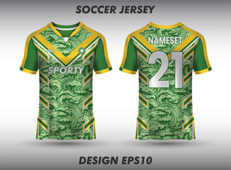 Football jersey design for sublimation jersey template front and back view of sports jersey