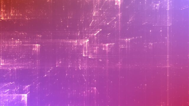 Transparente Datenbl&ouml;cke im digitalen Netzwerk &ndash; dynamische Struktur f&uuml;r Wissenschaft, IT, Forschung & digitale Kommunikation in Bewegung, Technologie, Daten, Wissenschaft, violett