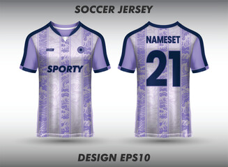 Football jersey design for sublimation jersey template front and back view of sports jersey