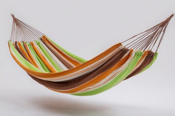 Colorful hammock suspended