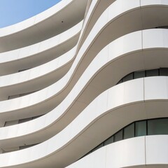 Obraz premium Modern Futuristic Building with Curved Architectural Design