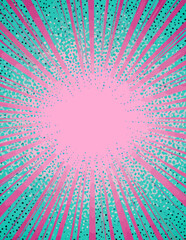 Obraz premium Fond vectoriel abstrait style pop art, rose et turquoise