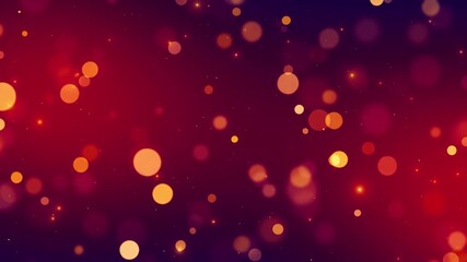 red christmas bokeh lights and golden glitter shiny animation, holiday new year social media motion background - Powered by Adobe