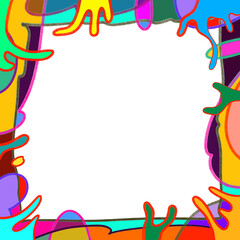 Colorful geometric shape. Abstract retro children style art element for kids, trendy design with geometry mosaic shapes. Simple childish patchwork clip art decoration