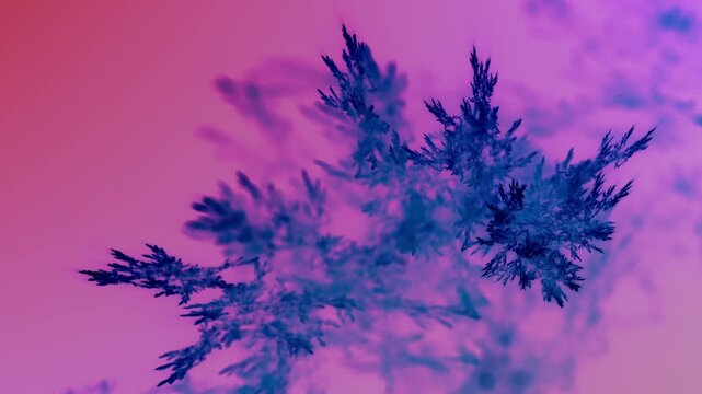 detailreiche filigrane organische Struktur &ndash; faszinierendes Gew&auml;chs, Alge, Gewebe, Forschung, Natur, Biologie,  Wissenschaft, Forschung, violett
