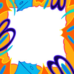 Colorful geometric shape. Abstract retro children style art element for kids, trendy design with geometry mosaic shapes. Simple childish patchwork clip art decoration