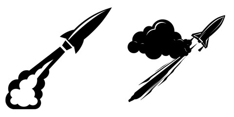 A 3d realistic depiction of a plane or jet launch, including rocket smoke, speed, fire trail, cloud, contrail, flame spray, and the explosion of a shuttle or spaceship taking off in the sky, forming