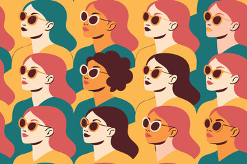 Women with Sunglasses Pattern people fashion