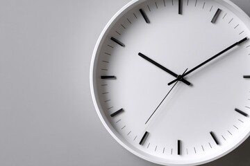 clock on a white background