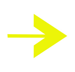 yellow arrow icon vector illustration on white background	