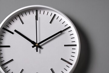 clock on a white background