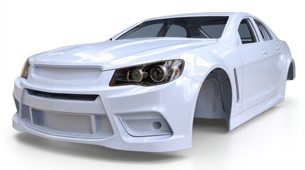 Fototapeta premium White racing car model