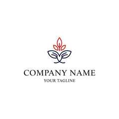 Elegant logo design featuring stylized leaves and a company name, set against a white background.