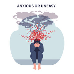 Person experiencing anxiety and stress