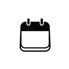 A minimalist, black and white illustration of a calendar page, representing a date or schedule.