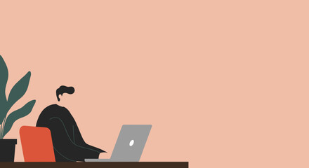 Professional Black man working remotely on a laptop from a modern balcony. Represents flexible work, business, and a contemporary lifestyle.