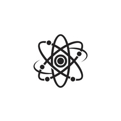 atom model on white background