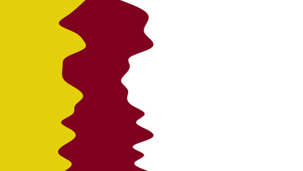 Vibrant abstract background with wavy yellow, maroon, and white color blocks. Dynamic graphic element for modern design, branding, and digital media.