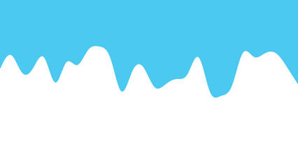 Abstract blue liquid drip pattern flowing over a clean white background, ideal for refreshing concepts, food packaging, or design templates.