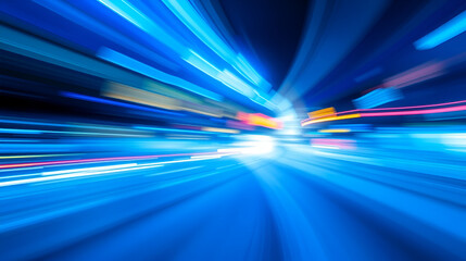 Abstract vibrant blue motion blur