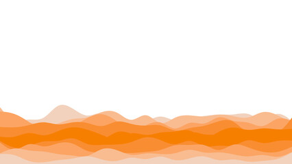 Abstract background with flowing orange and light orange wavy layers against white. Ideal for modern design, corporate presentations, digital media, and dynamic concepts.