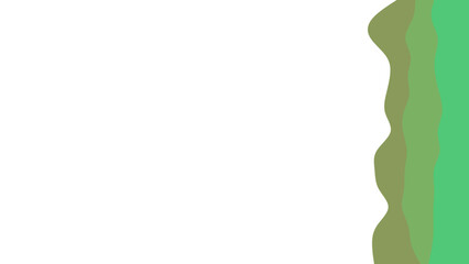 Minimalist graphic design featuring wavy green elements on a clean white background, ideal for presentations, banners, or eco-friendly themes.