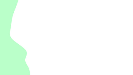 Minimalist abstract background featuring a soft light green organic shape on a clean white surface, conveying serenity and freshness. Ideal for design elements.