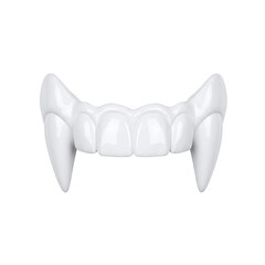 White plastic vampire fangs for halloween