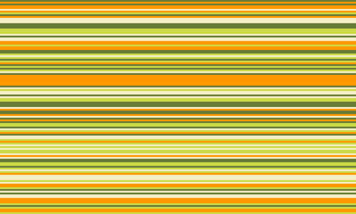 Obraz premium Vibrant horizontal stripes in sunny yellow, bright orange, and muted green create a cheerful, retroinspired pattern.