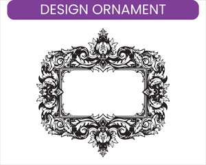 Luxury black and white Ornament Decorative Pattern