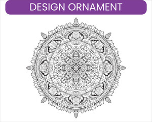 Ornamental Floral Mandala Ornament Frame
