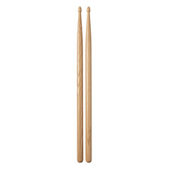 Pair of classic wooden drumsticks isolated