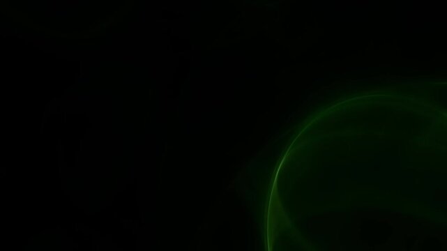 Sich langsam ausdehnende transparente gr&uuml;ne Blase vor schwarzem Hintergrund &ndash; faszinierende Darstellung moderner Chemie, Technologie Forschung und Wissenschaft in dynamischer &Auml;sthetik