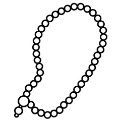 Rosary Beads line art vector
