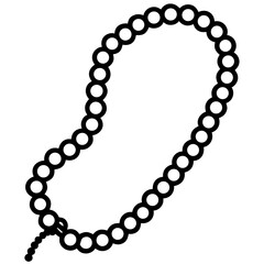 Rosary Beads line art vector