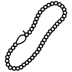 Rosary Beads line art vector