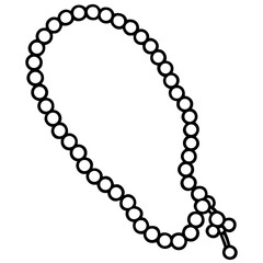 Rosary Beads line art vector