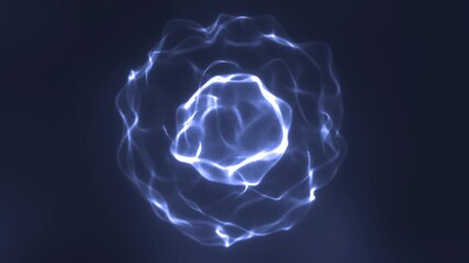 Organic glowing energy sphere formed from interconnected light filaments, floating in a dark atmosphere - Powered by Adobe