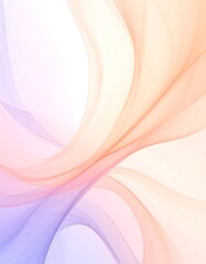 Abstract swirled pastel ribbons on white background