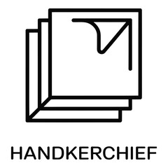 Handkerchief stack icon representing personal hygiene and cleanliness with folded corner design detail silhouette